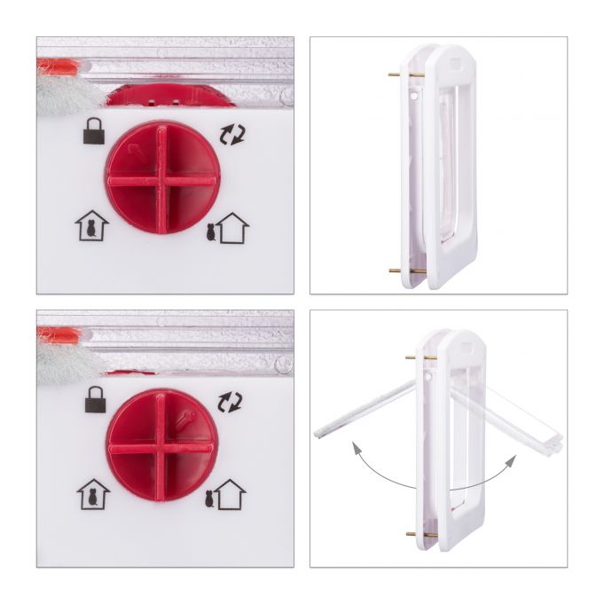 Drzwiczki wahadłowe Relaxdays 20 x 22 cm białe DLA PSA KOTA - obrazek 4