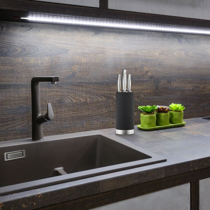 Okrągły blok na noże czarny - obrazek 3