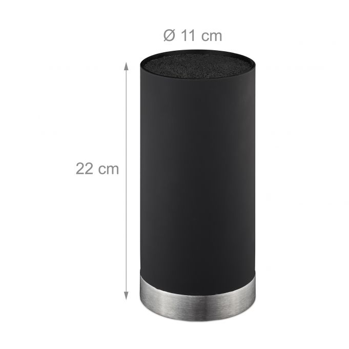 Okrągły blok na noże czarny - obrazek 5
