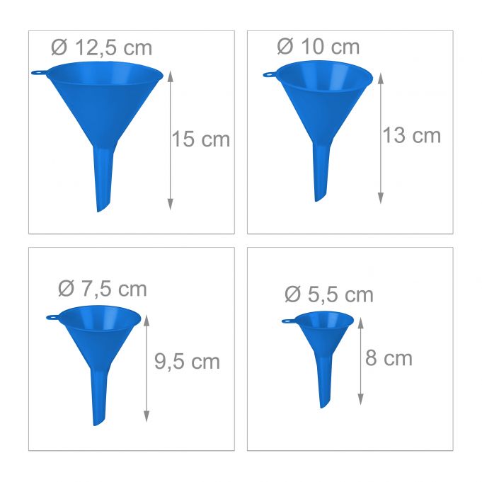 Niebieski zestaw lejka z wężem - obrazek 3
