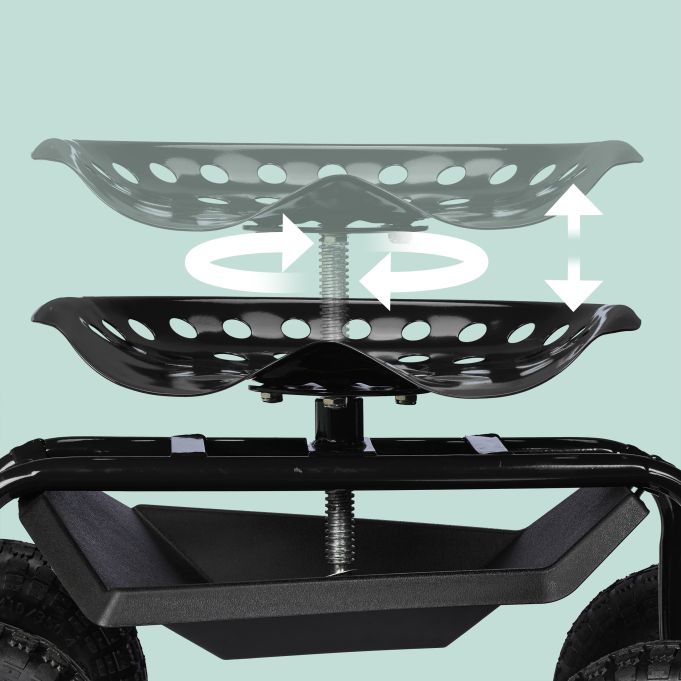 Mobilny fotel ogrodowy z schowkiem - obrazek 6