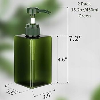 2sztuki dozownika do mydła 450ml, ciemna zieleń - obrazek 3